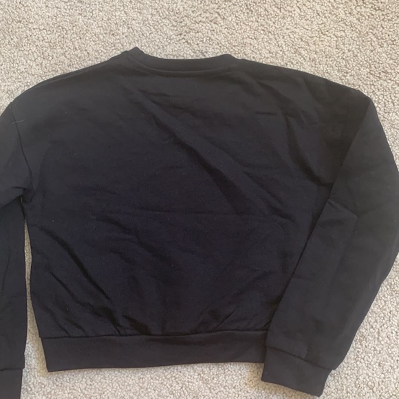 Guess Girls Black Cropped Sweatshirt - Picture 4 of 4